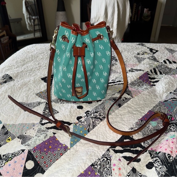 Dooney & Bourke Teal Bucket Bag - Picture 2 of 11